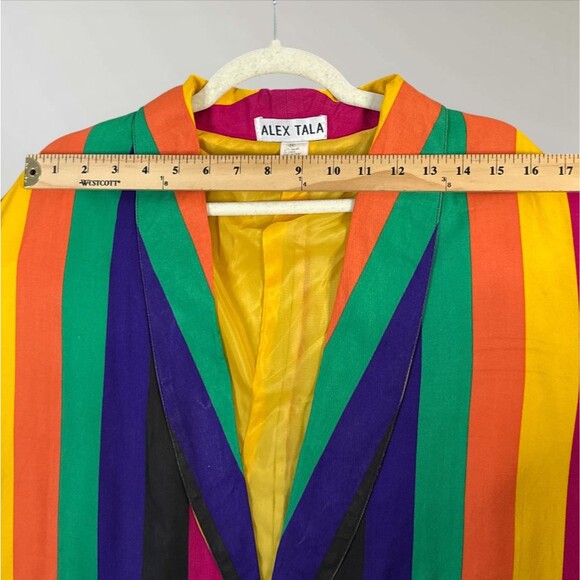 Vintage Rainbow Striped Women's Blazer - Picture 13 of 14